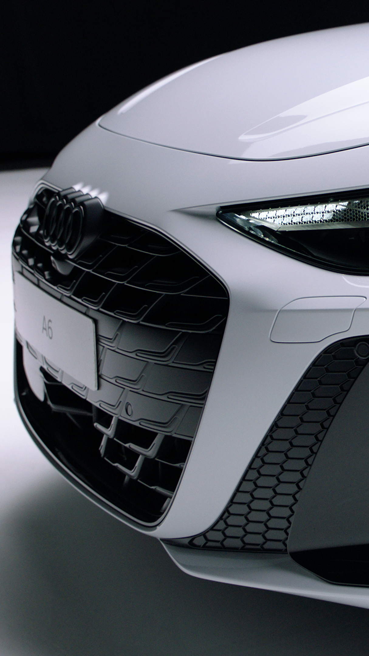 Audi Live white car close-up